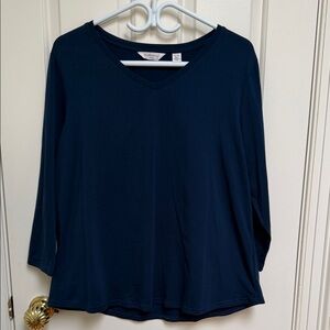 Weatherproof Vintage sz XL soft v teal top - 95% cotton - closet staple